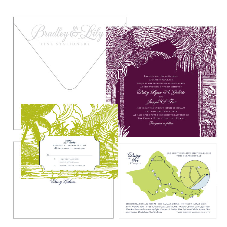 Old Hawaii Suite Bradley & Lily Fine Stationery