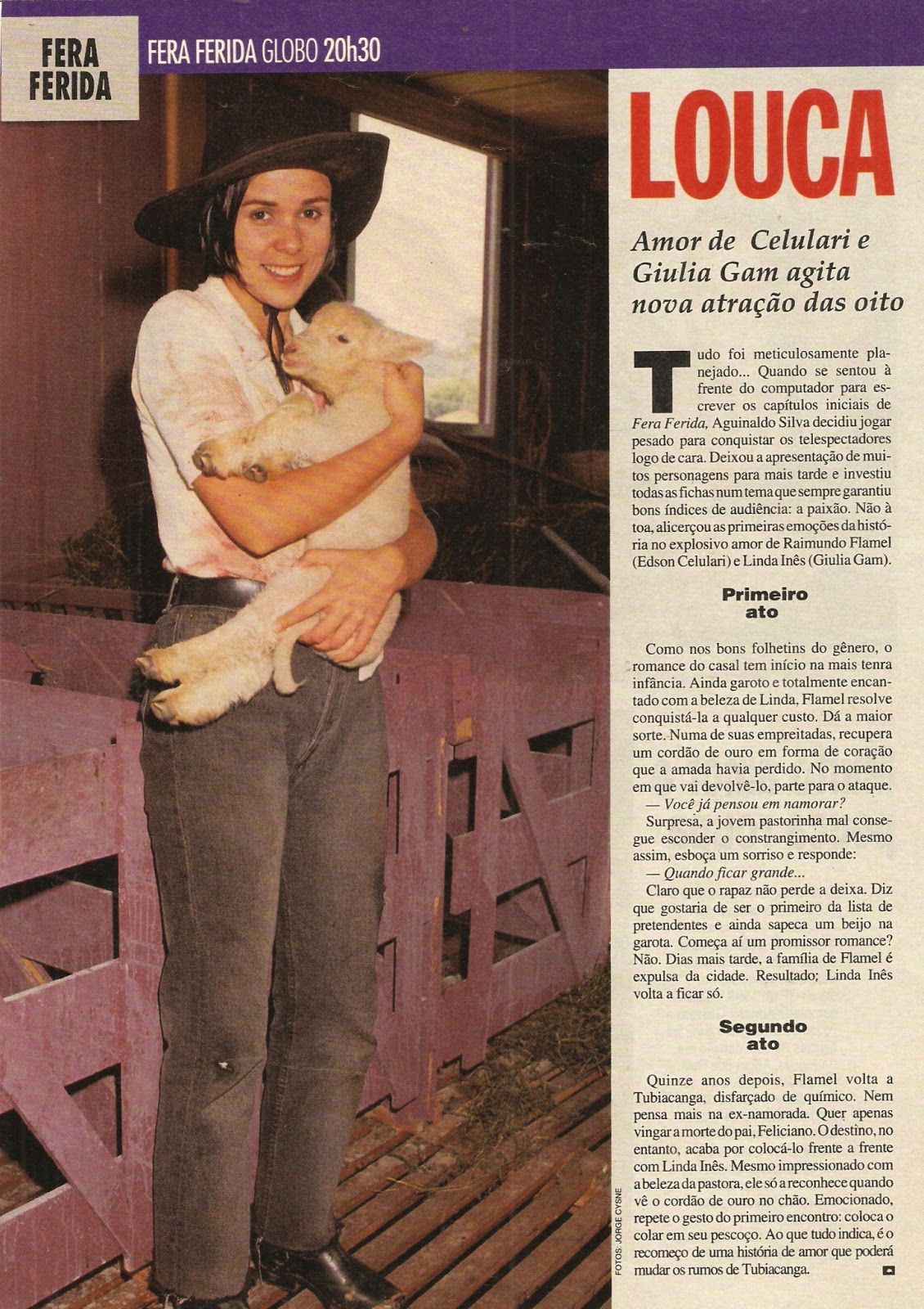 revista amiga & novelas FERA FERIDA 1993