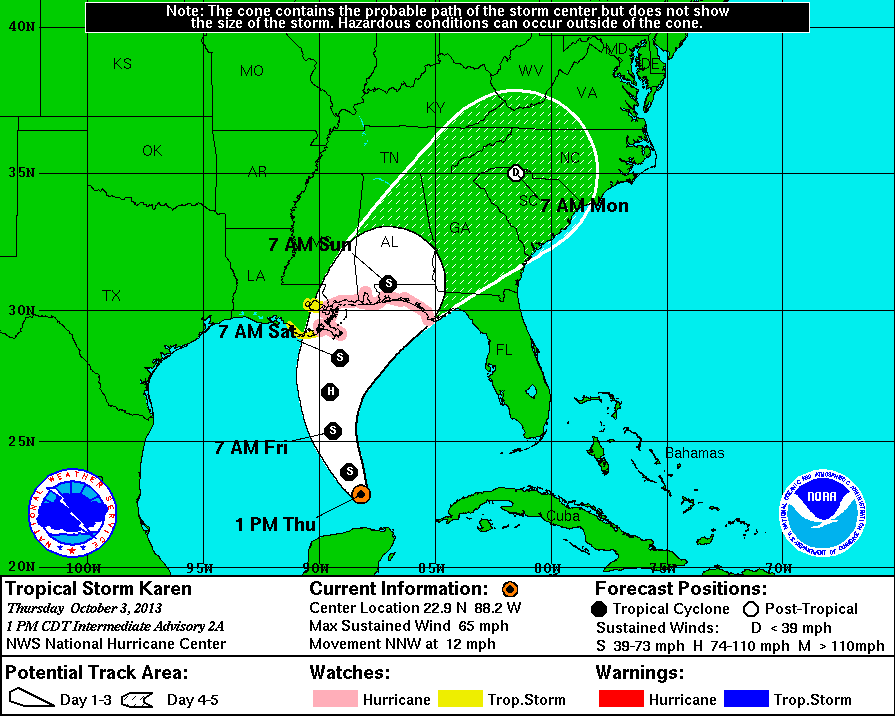 Hurricane Hal's Storm Surge Blog Surge Maps from Tropical Storms along the Northern U.S. Gulf Coast