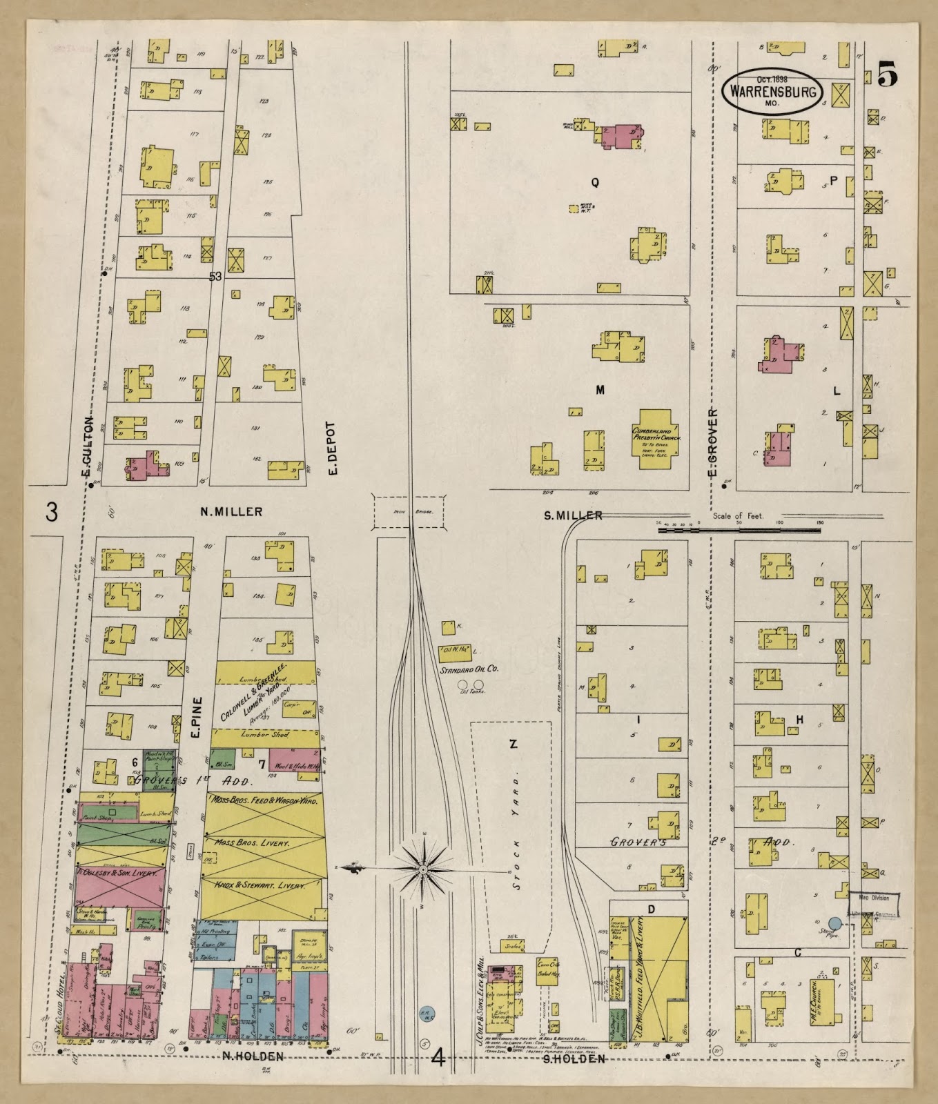SHOW ME Johnson County Western Missouri History Old Pictures of Downtown "New Town" in