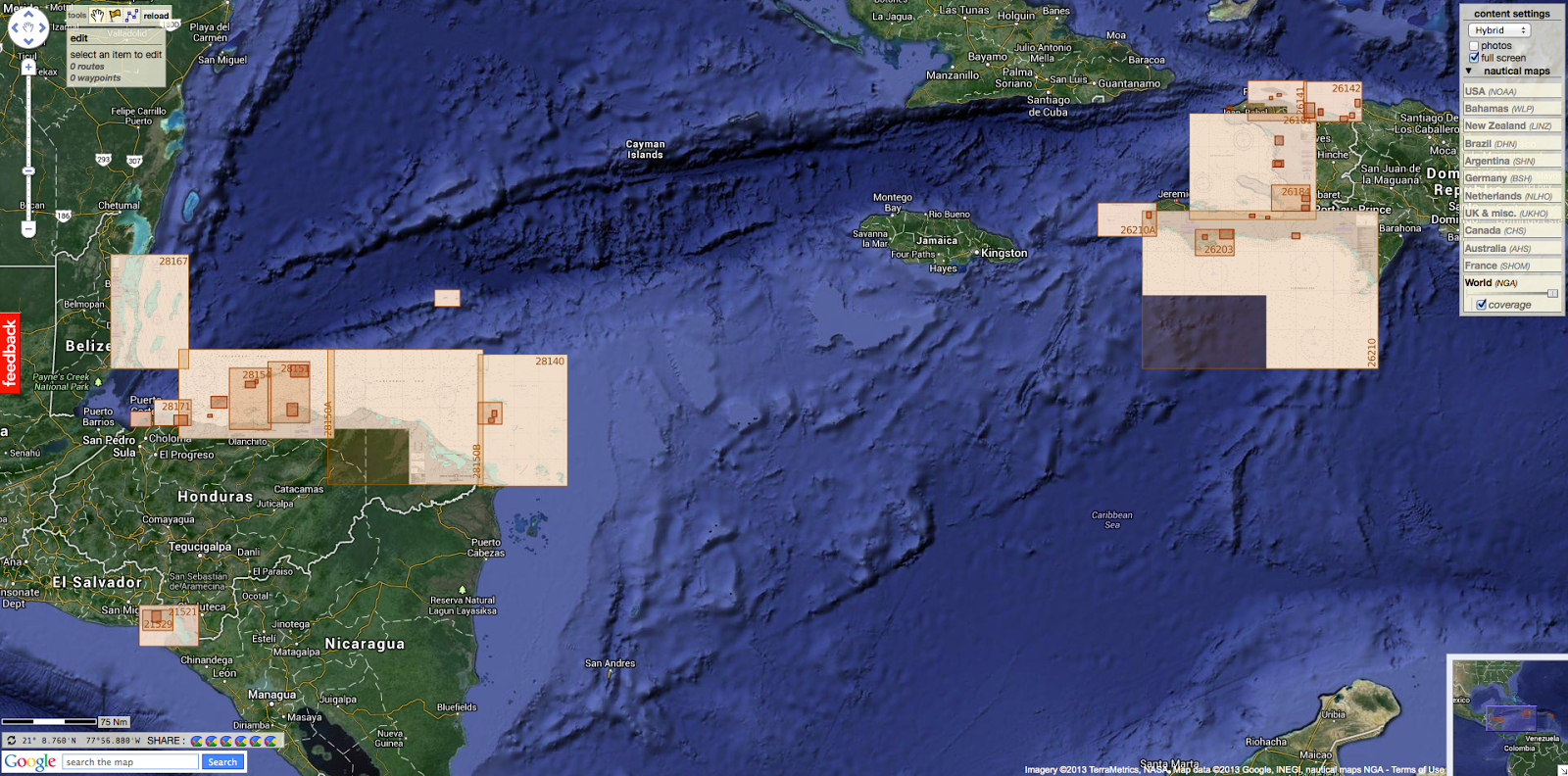 Google Marine Maps Charting