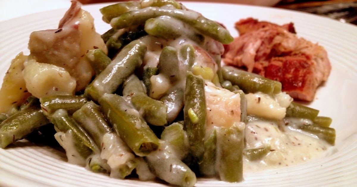 Leftover Time How to make Red Potatoes & Green Beans in White Sauce