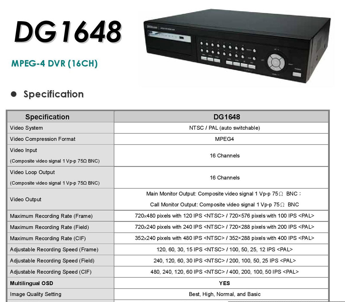 Dvr Dvs Manual