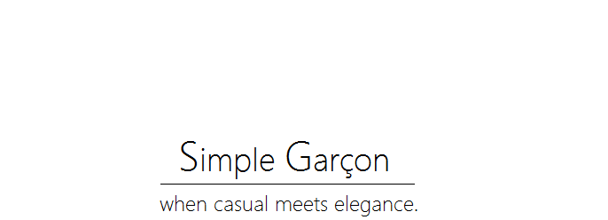 Simple Garcon