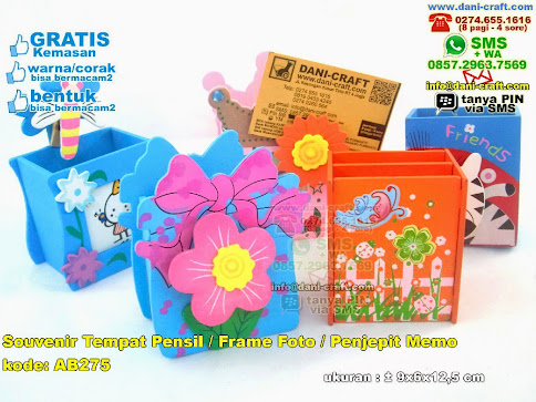 Souvenir Tempat Pensil Frame Foto Penjepit Memo