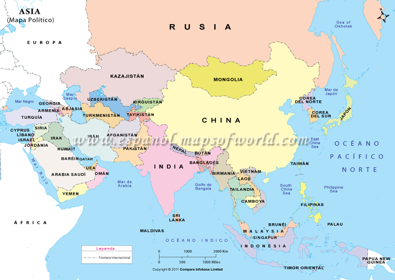continente asiatico mapa