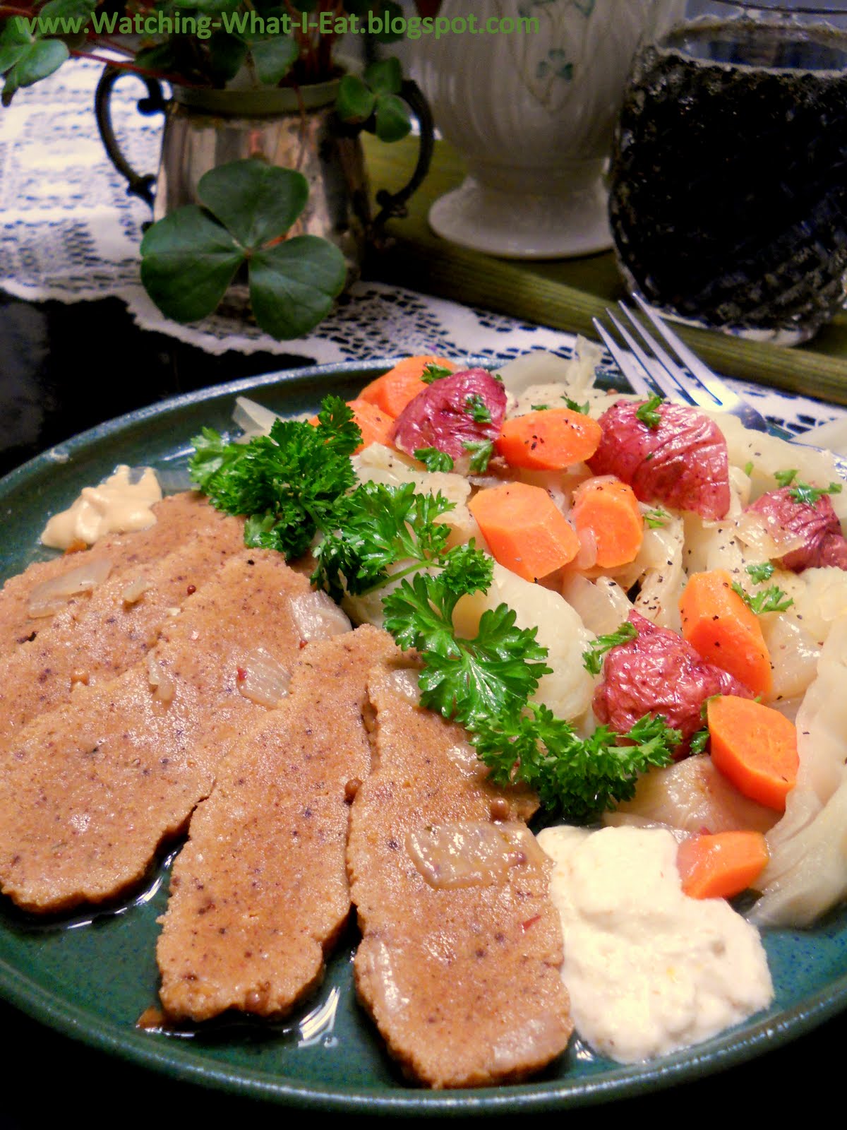 Watching What I Eat Vegan Corned Beef & Cabbage a Vegetarian St
