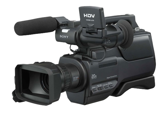 A HVR-HD1000U trabalha tanto no formato HDV como o DV. Sendo uma câmera de ombro para maior confort