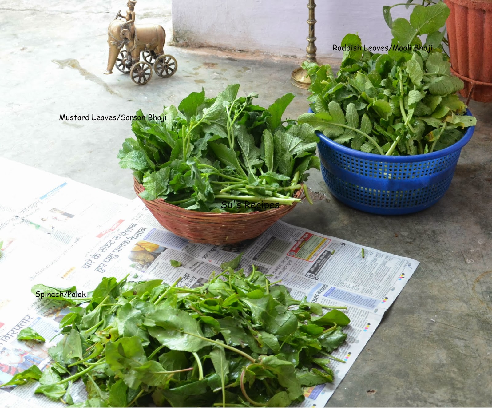 Su's Recipes Sarson da Saag Makki di Roti