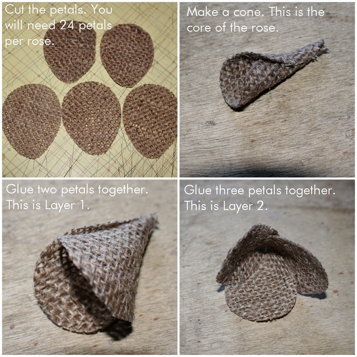 DIY How To Make Burlap Roses Reduce. Reuse. Recycle. Replenish. Restore.