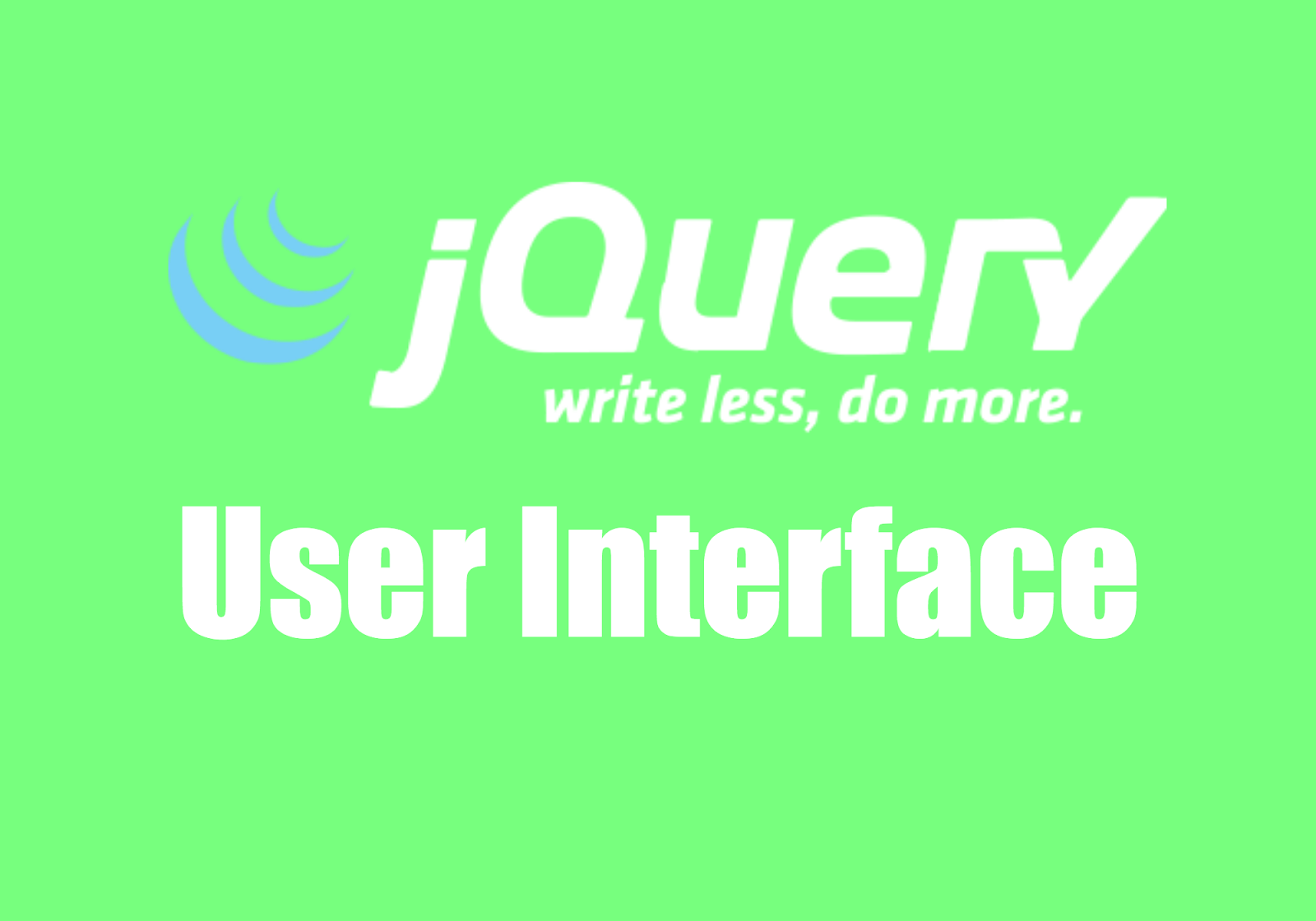  jQuery Based UI Frameworks