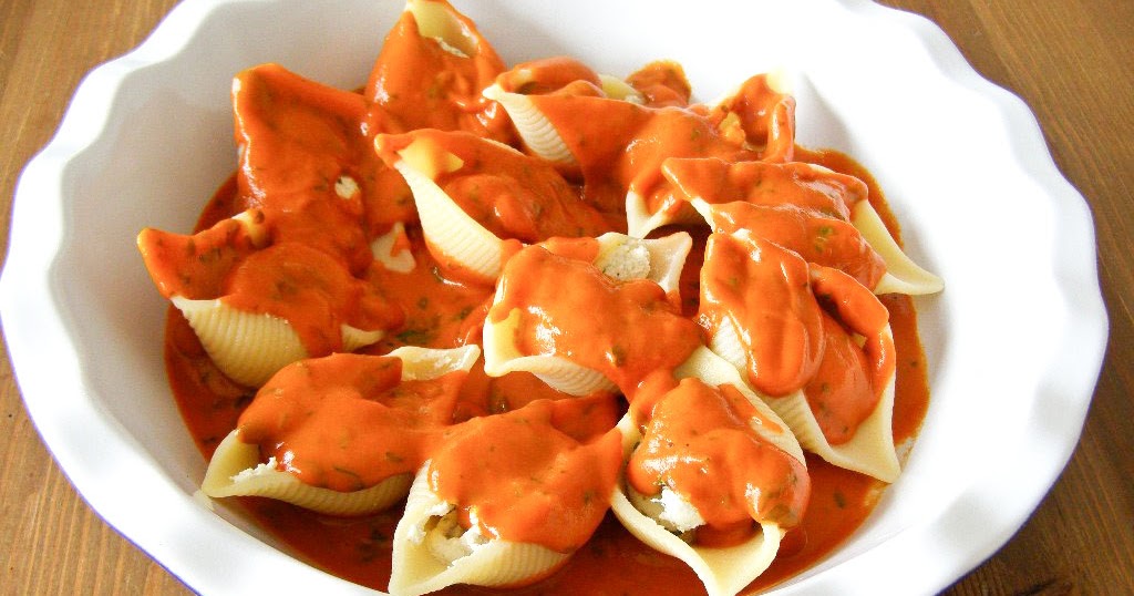 maple•spice Jumbo Pasta Shells stuffed with Basil Almond Feta with a