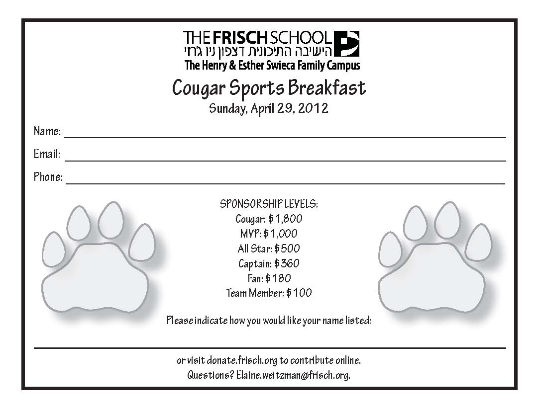 sponsor card template