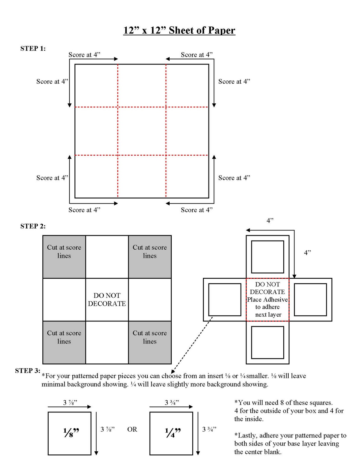 Stuck on Glue Crafts Explosion Box Instructions