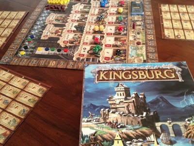 Kingsburg board game in play
