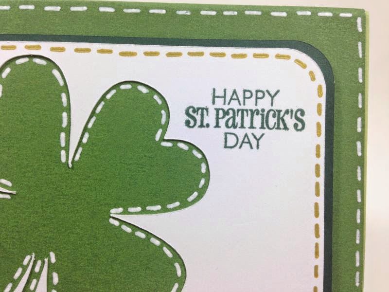Cricut Artfully Sent St. Patrick's day POP-UP card closeup