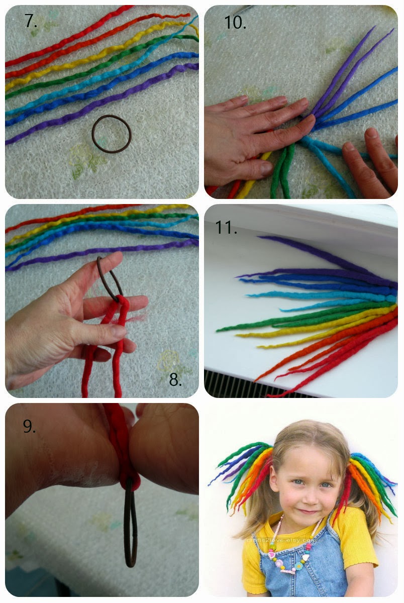 Keeping Things Simple... Felted dreads for Easter egg hunt DIY