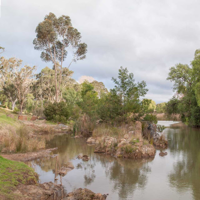 Photo (HDR and stitched) showing the Lerderderg River in Darley, Victoria, Australia