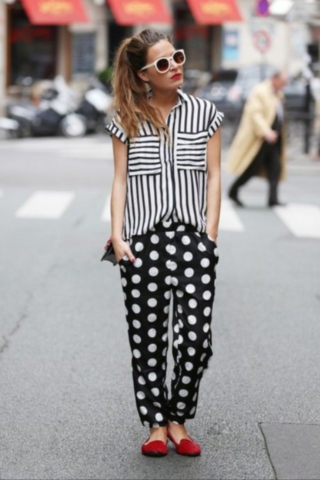 3 For Fabulous Fashion Polka dots and stripes together?