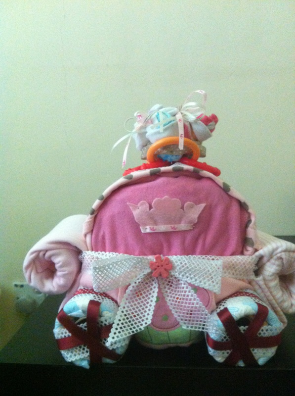 cinderella carriage diaper cake