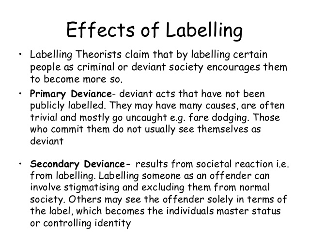 The Definition Of Labeling Theory And Deterrence