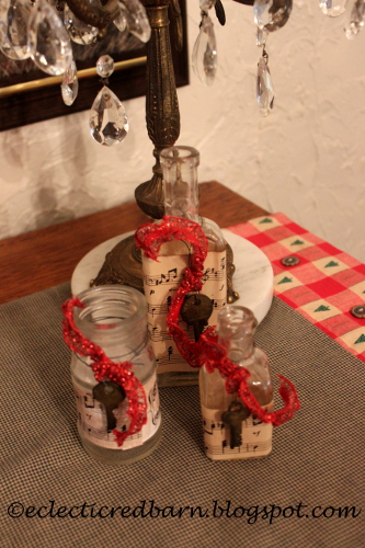 Eclectic Red Barn: Old bottles decorated