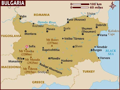 Bulgarie Carte Pays Département