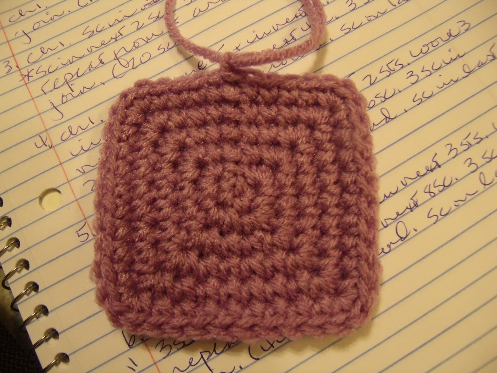 Family, Books and Crochet...Oh My!: The No Holes Sc Square - Free...