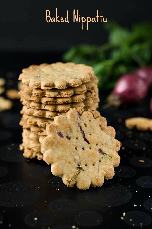 Nalini'sKitchen Baked Nippattu /Savory Onion Crackers