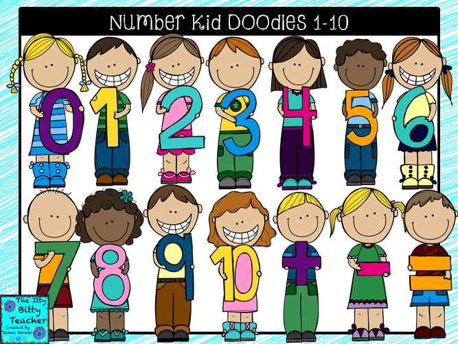 http://www.teacherspayteachers.com/Product/Clipart-Math-Number-Kid-Doodles-1-10-1402844