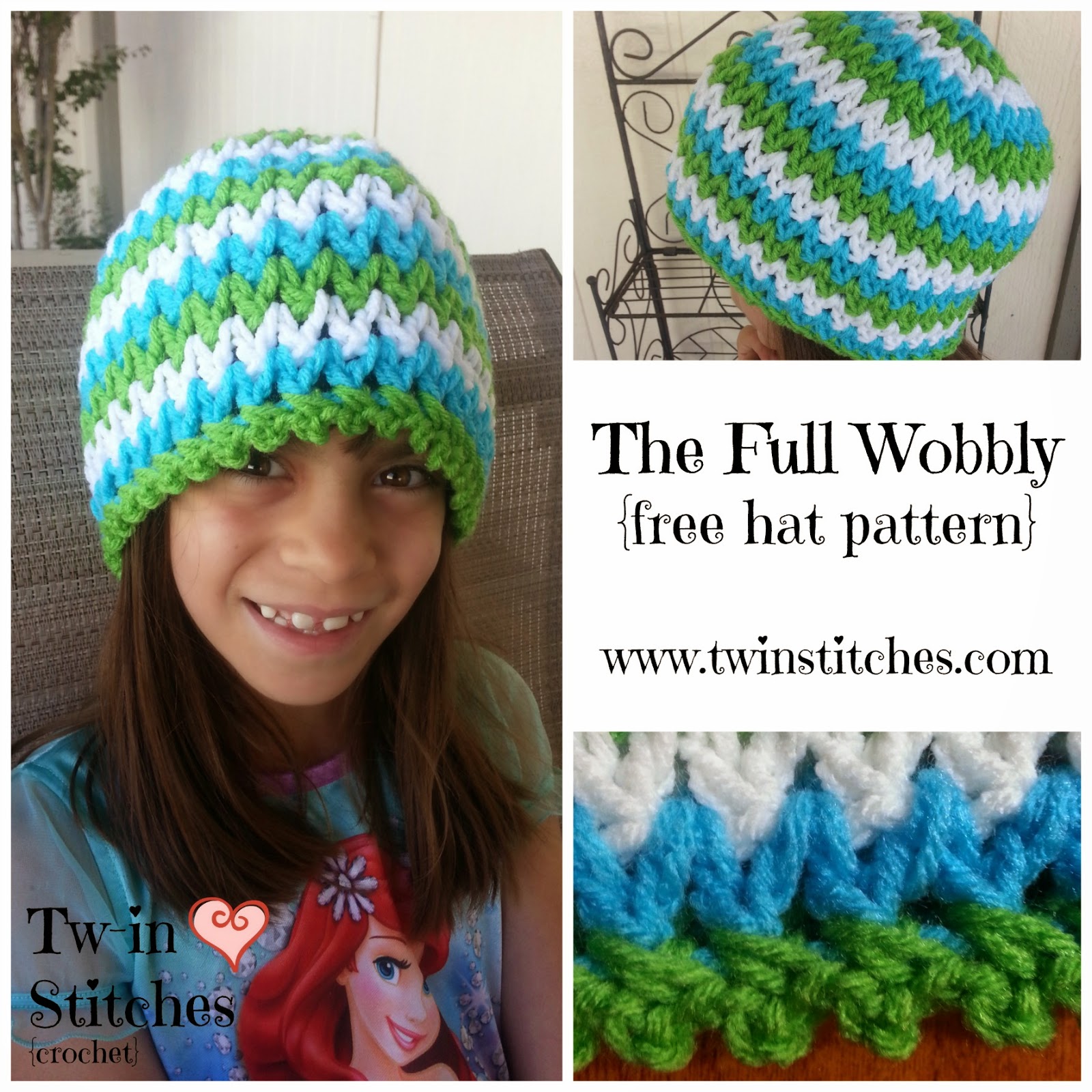 Tw-In Stitches: The Fully Wobbly - Free Hat Pattern Tw ...