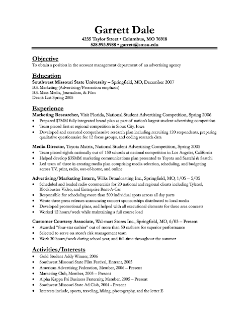 advertising executive resume job description