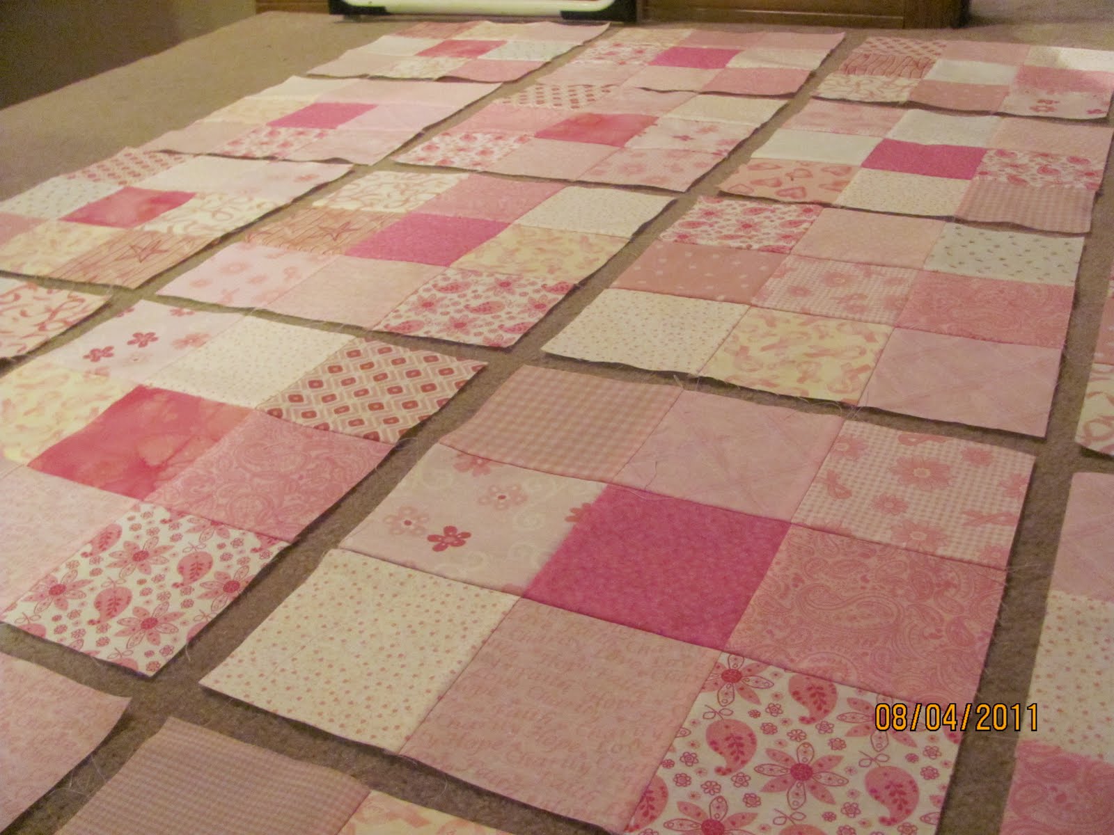 Inspiring Creativeness Breast Cancer Quilt In Process!!