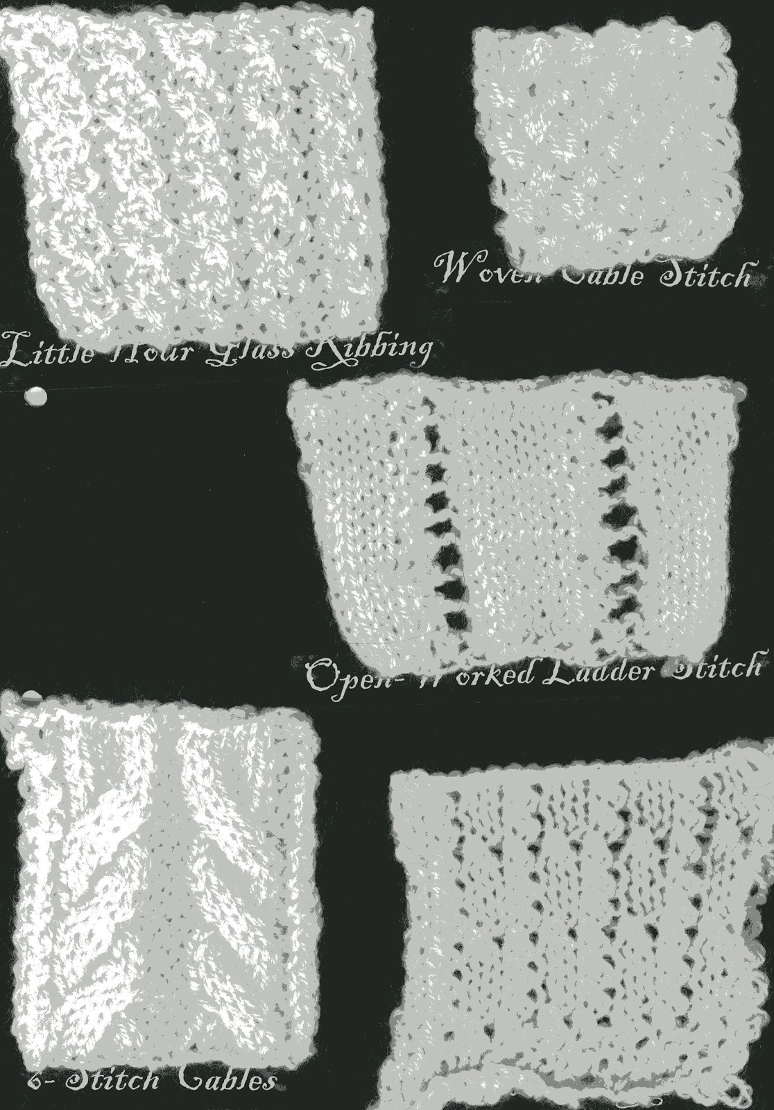 Elizabeth Emery: Different Knit Stitches Swatches