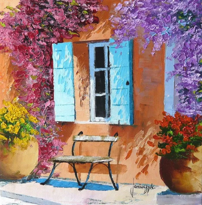 Jean Marc Janiaczyk 1966 | French Realist/Impressionist Knife painter | Dreaming of Provence