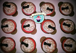 Pearl Necklace w/Black Bow Necklace Cupcakes