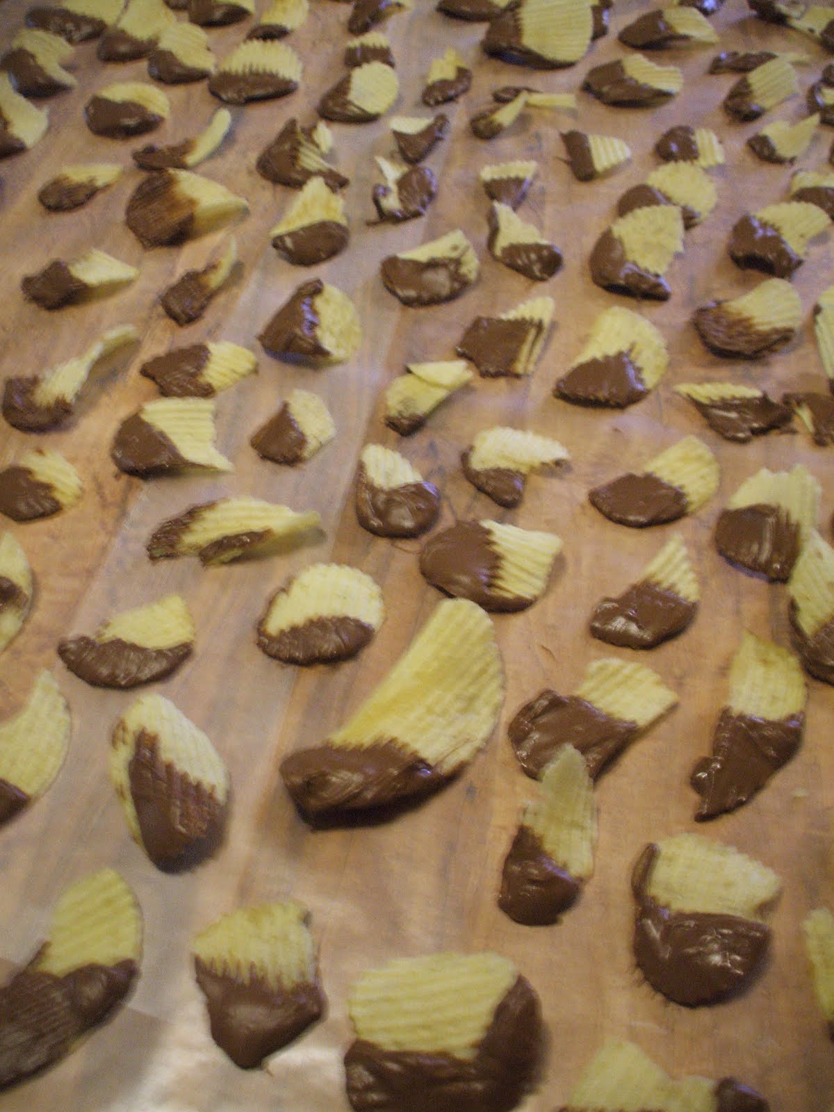 Gray Cardigan Chocolate Dipped Potato Chips