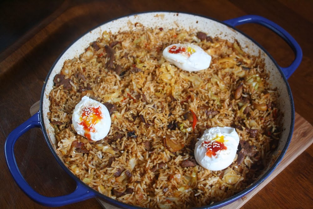 'FF takes on Jamie' Korean fried rice (bibimbap) The Famished Foodie