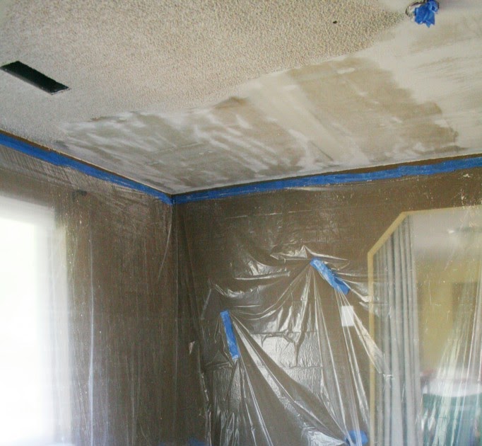 Totally Tutorials Tutorial How to Refinish a Popcorn Ceiling