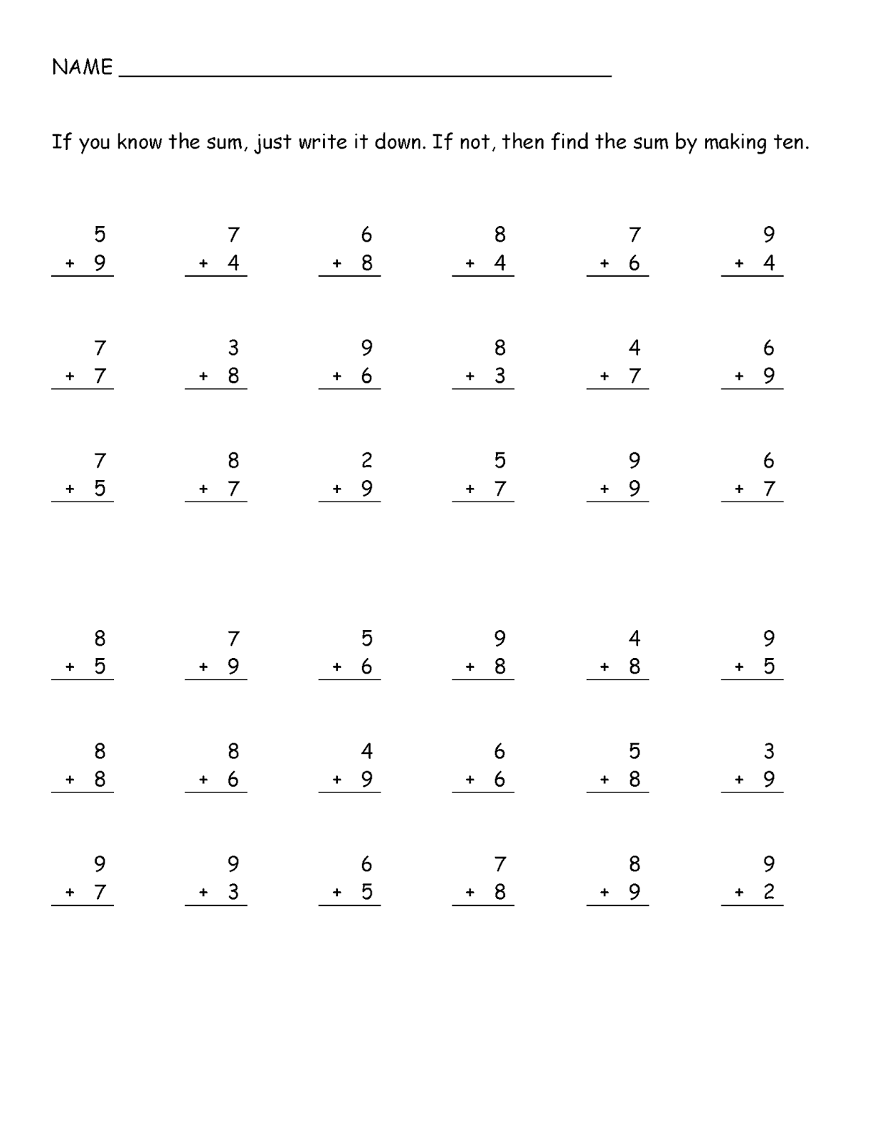 ZimBlog: How I See Addition Facts