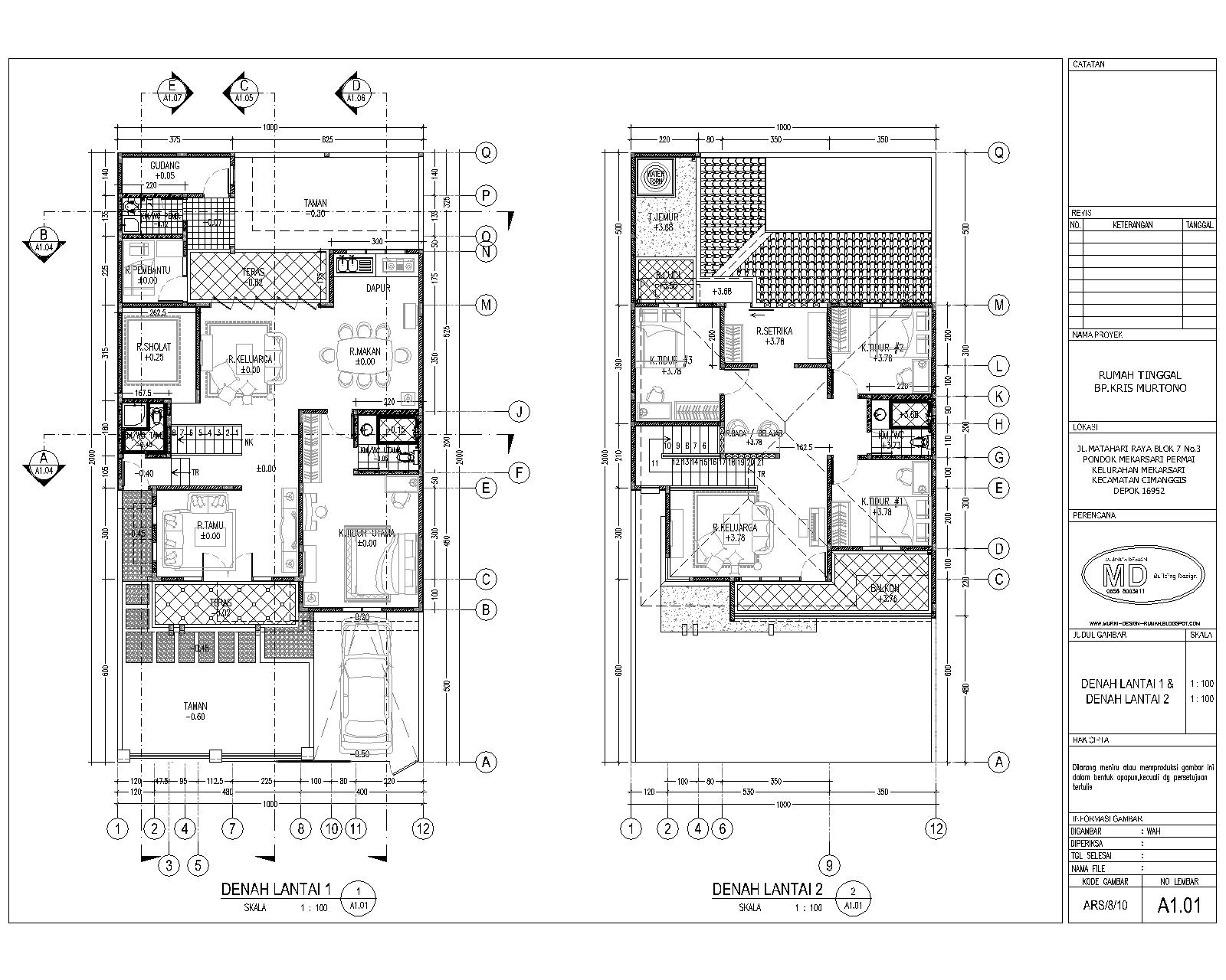 Denah Rumah Minimalis 2 Lantai Ukuran 9x15 Desain Rumah Minimalis