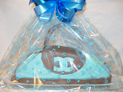 Tarta fondant bolso chanel