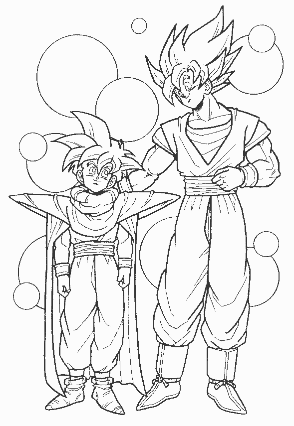 BAÚ DA WEB: Desenhos de Dragon Ball Z para colorir, pintar