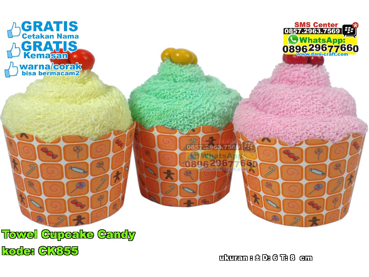 Towel Cupcake Candy Souvenir Pernikahan