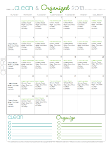 monthly cleaning schedules
