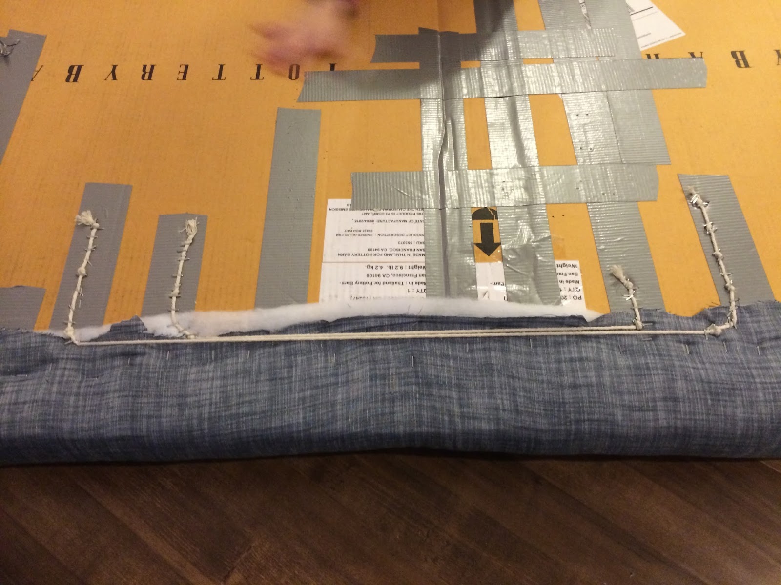 Decorating the Dorchester Way DIY Upholstered Headboard with Cardboard