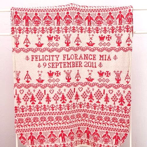 I Love Handmade Personalised People Baby Blanket by Charlotte Cot Blankets