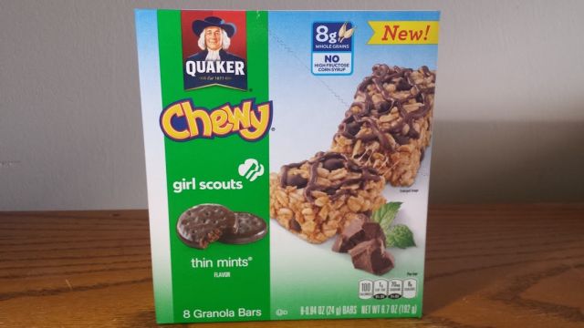 Review: Quaker - Thin Mint Flavored Chewy Granola Bars | Brand Eating