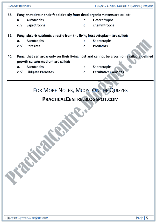 fungi-and-algae-mcqs-biology-ix